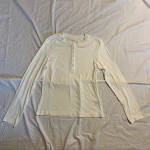 white shein long sleeve shirt